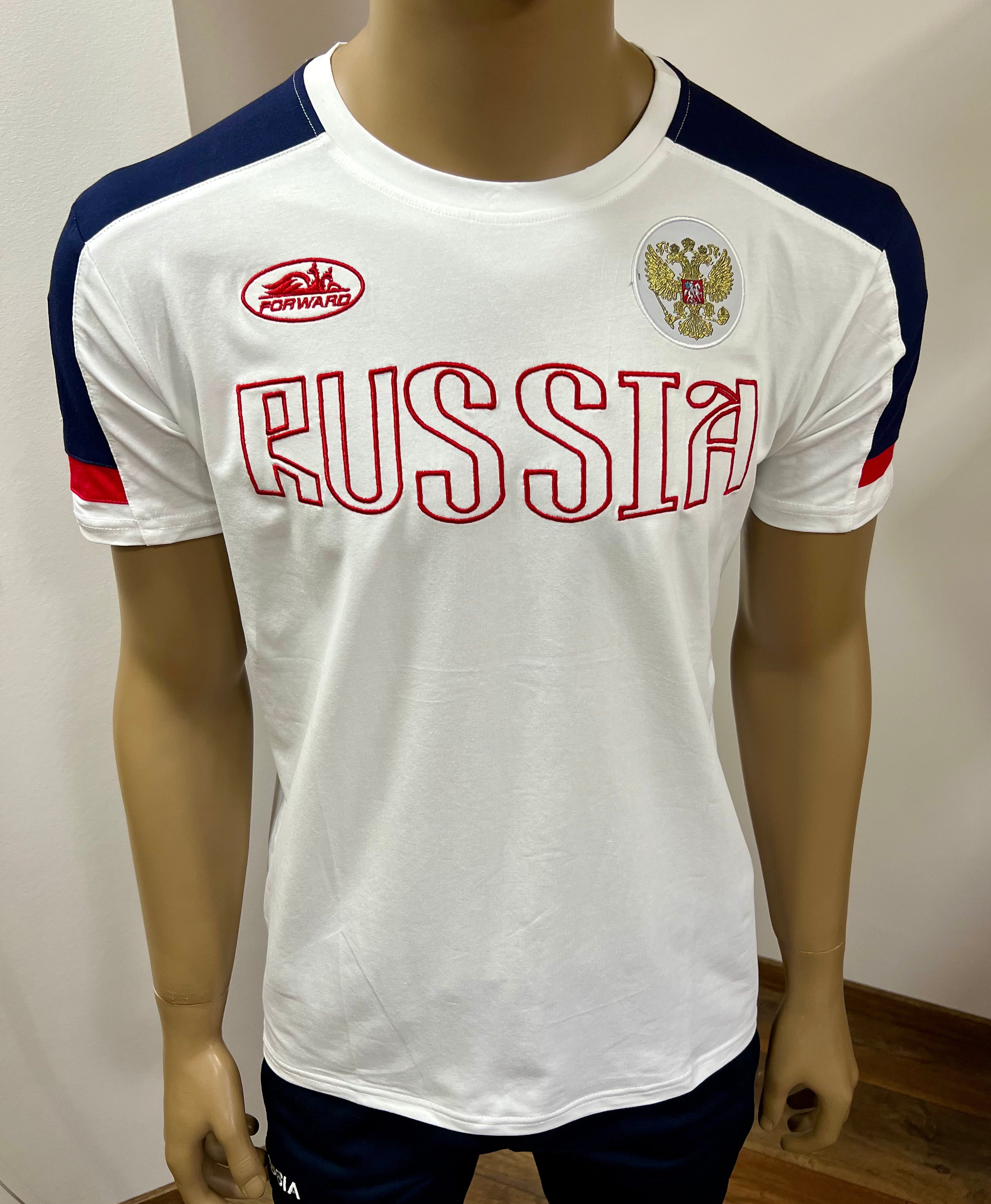 FORWARD T Shirt Wei blau Mit Wappen Russian Style forward-t-shirt-wei-blau-mit-wappen-russian-style