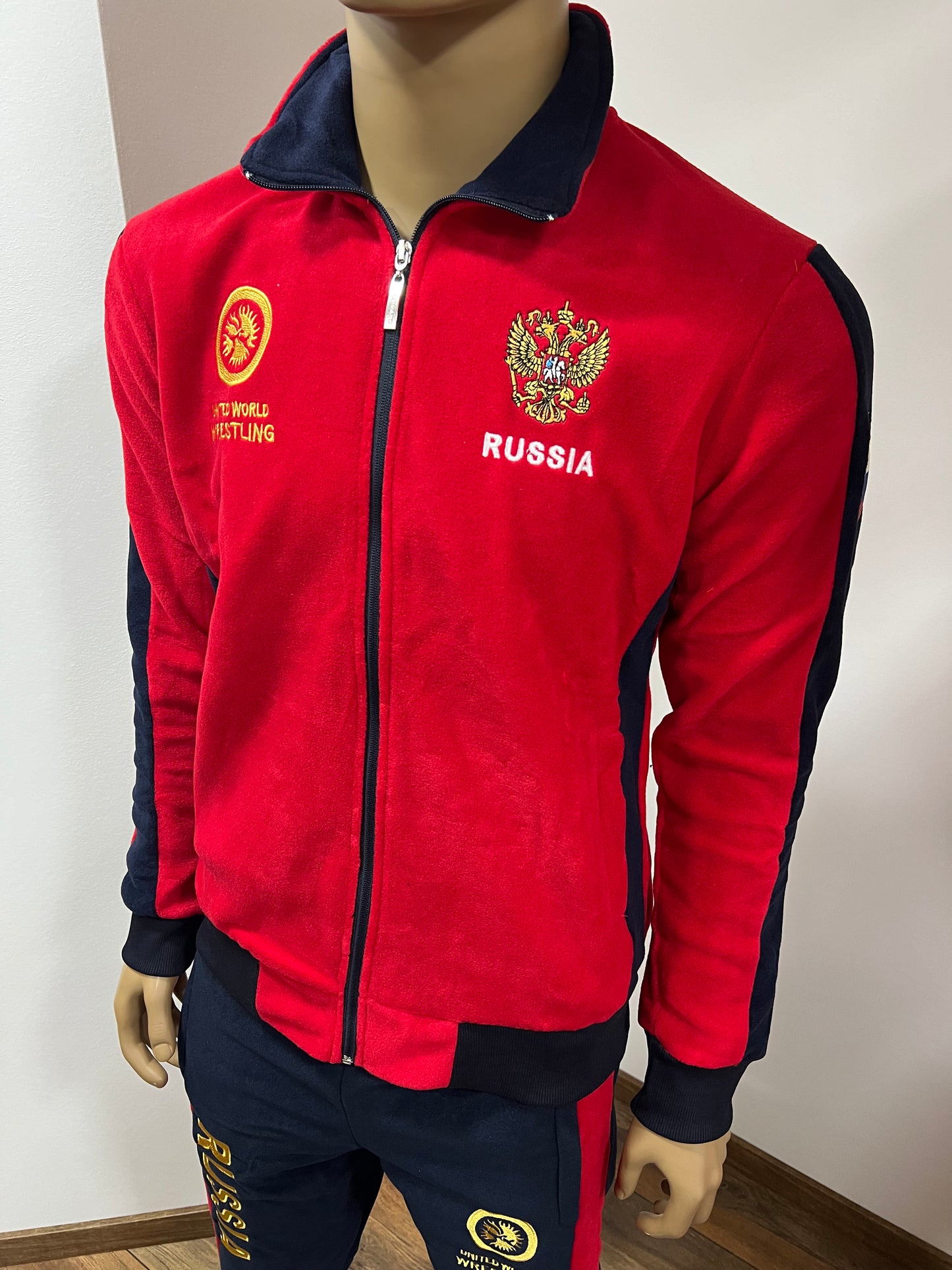 WRESTLING TEAM "RUSSIA" Unisex Trainingsanzug ROT/BLAU