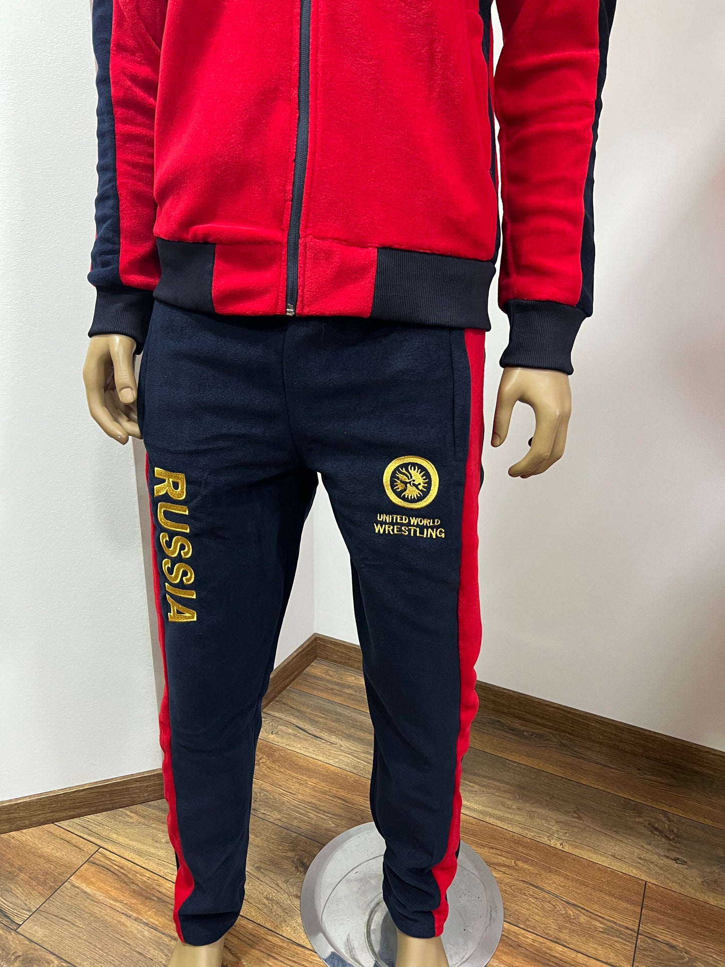 WRESTLING TEAM "RUSSIA" Unisex Trainingsanzug ROT/BLAU