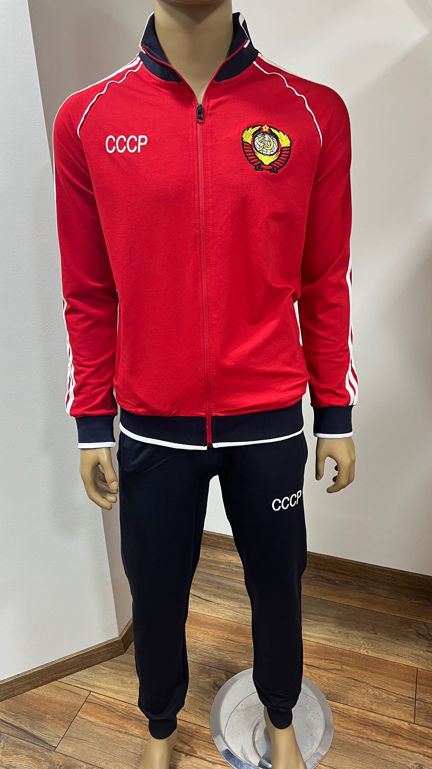 RUSSIA-CCCP-UDSSR "СЛОВО ПАЦАНА" Trainingsanzug Rot/Blau