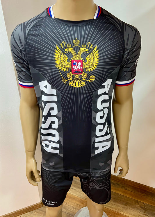 UFC MMA Team •RUSSIA• Set (T-Shirt+Shorts) Schwarz