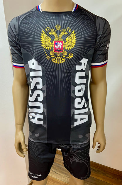 UFC MMA Team •RUSSIA• Set (T-Shirt+Shorts) Schwarz