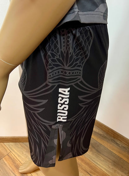 UFC MMA Team •RUSSIA• Set (T-Shirt+Shorts) Schwarz