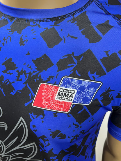 "GREEN HILL"UFC MMA Team •RUSSIA• Set (T-Shirt+Shorts) Schwarz/Blau