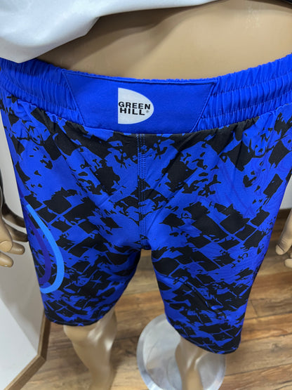 "GREEN HILL"UFC MMA Team •RUSSIA• Set (T-Shirt+Shorts) Schwarz/Blau