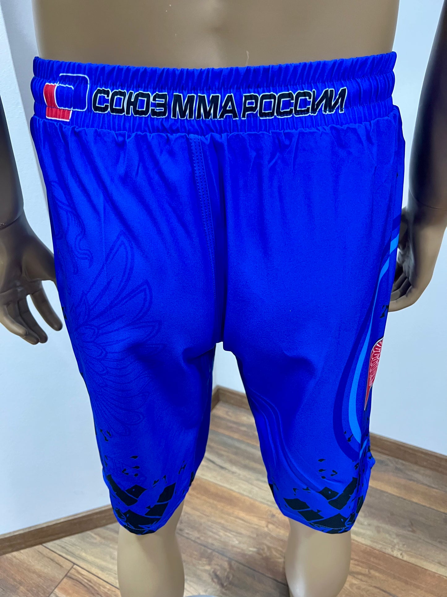 "GREEN HILL"UFC MMA Team •RUSSIA• Set (T-Shirt+Shorts) Schwarz/Blau