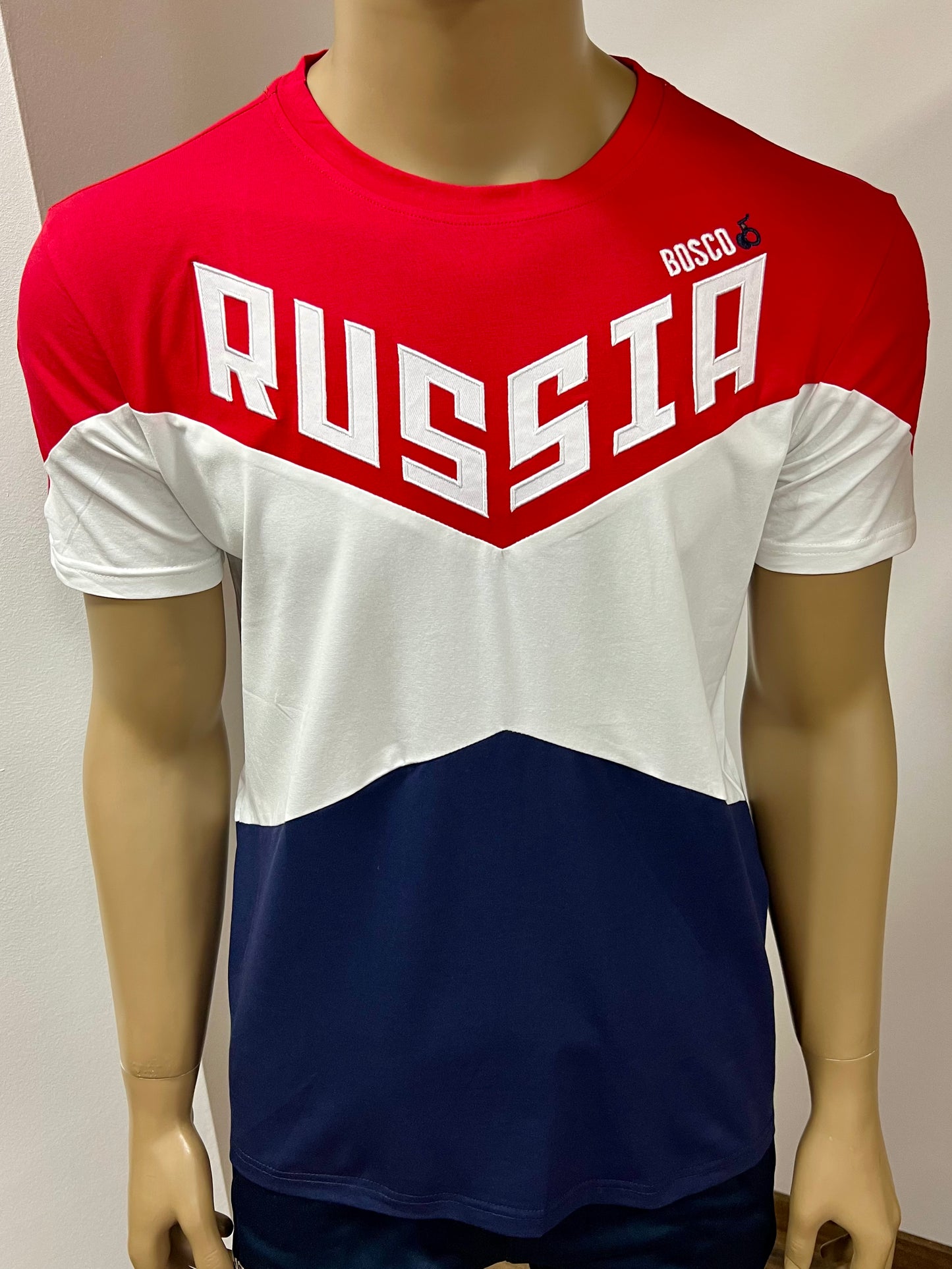 BOSCO-SPORT T-Shirt "RUSSIA" Weiß/Rot