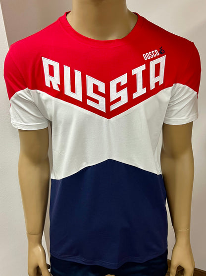 BOSCO-SPORT T-Shirt "RUSSIA" Weiß/Rot