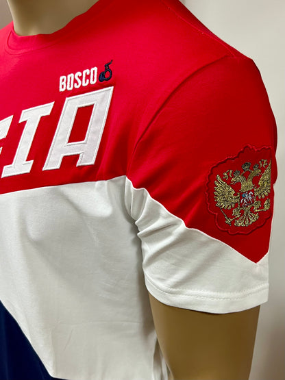 BOSCO-SPORT T-Shirt "RUSSIA" Weiß/Rot