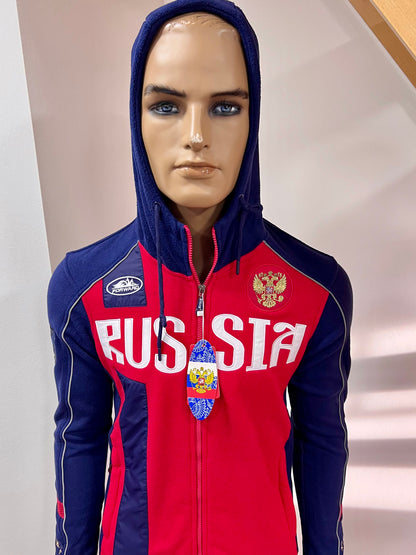 FORWARD Fleece Sport-Trainings Kapuzen-Jacke  *RUSSIA* Rot