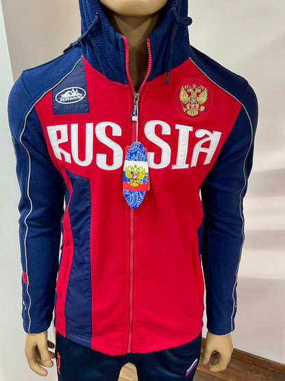 FORWARD Fleece Sport-Trainings Kapuzen-Jacke  *RUSSIA* Rot