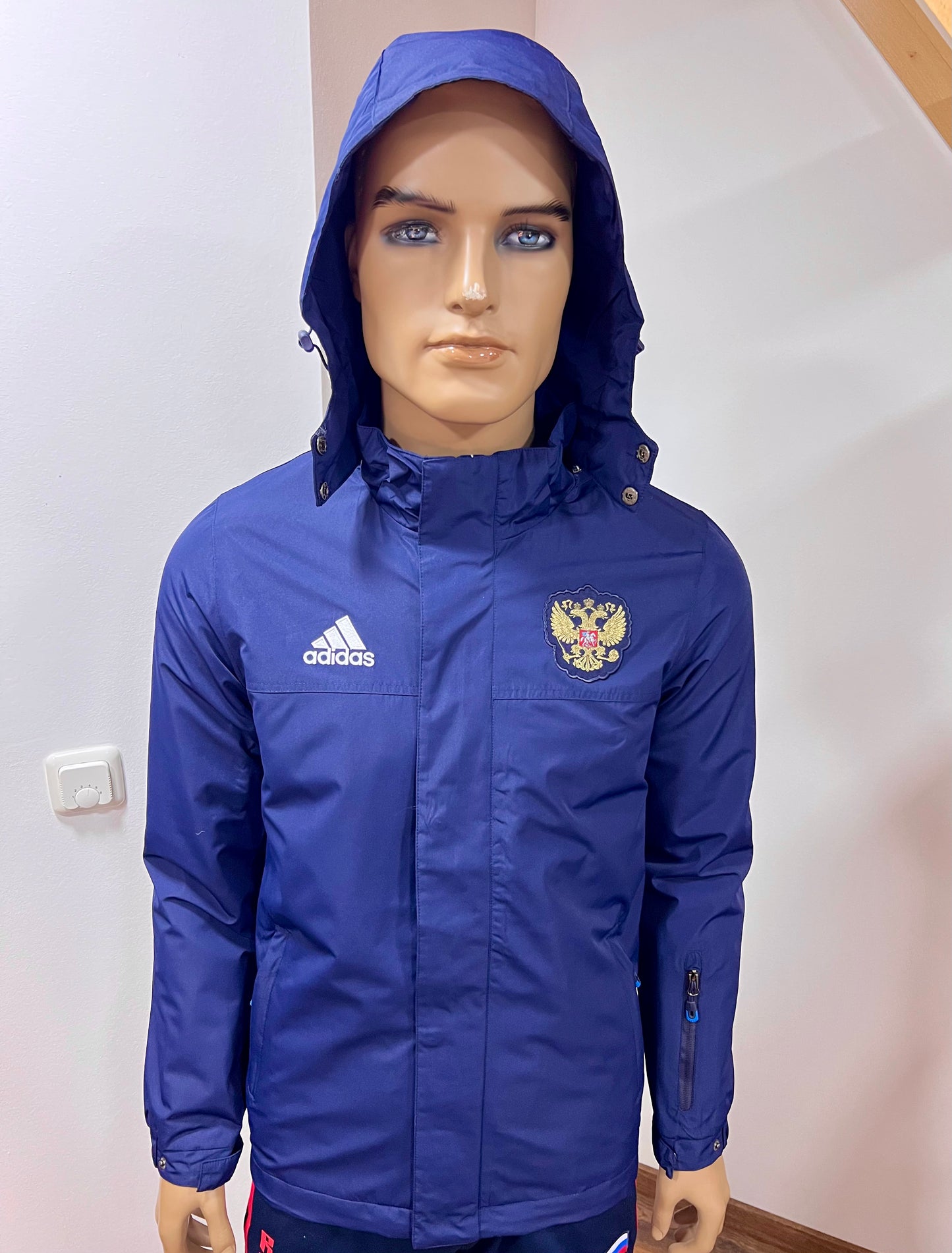 ADIDAS Herbst-Winter Jacke Team "RUSSIA" UNISEX Dunkelblau