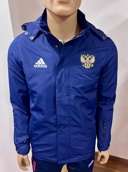 ADIDAS Herbst-Winter Jacke Team "RUSSIA" UNISEX Dunkelblau