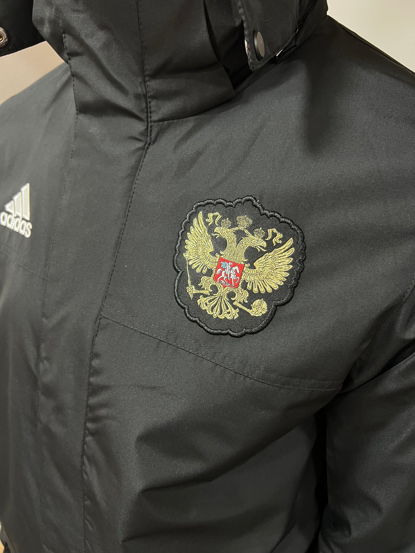 ADIDAS Herbst-Winter Jacke Team "RUSSIA" UNISEX Schwarz