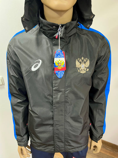 ASICS Wind-Jacke Team "RUSSIA" UNISEX Schwarz