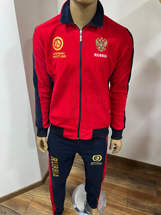 WRESTLING TEAM "RUSSIA" Unisex Trainingsanzug ROT/BLAU